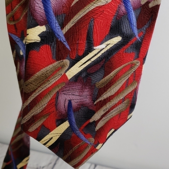 J. Garcia Zoot Coll 54 Silk Tie EUC 60" Red Tan Ye - Picture 6 of 10